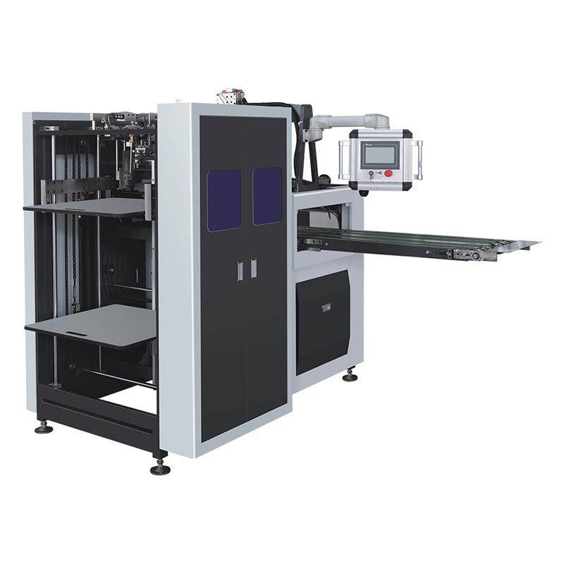 Hjørnelimemaskin for stiv boks